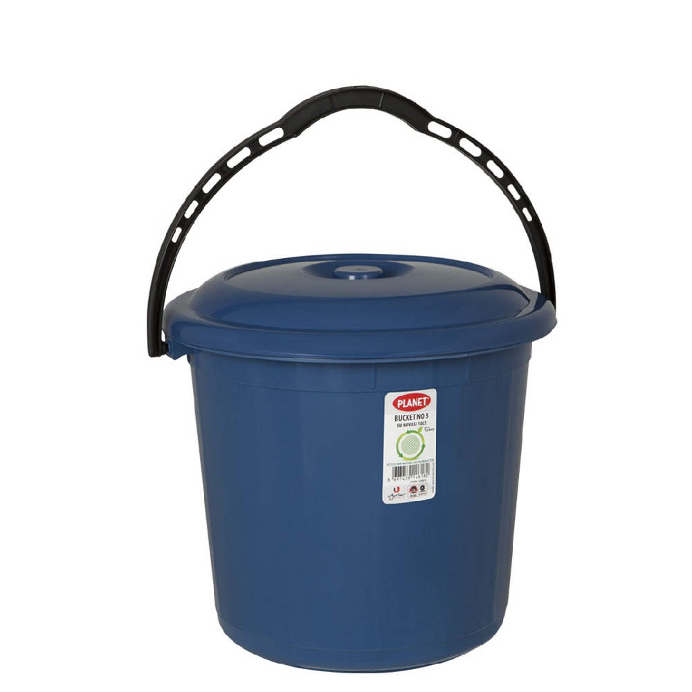 Planet Kapaklı Su Kovası No:4 Mavi Lüks (15 Lt)